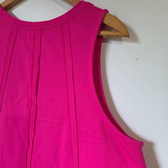 NWT UMGEE PINK SLEEVELESS SWING STYLE RAW HEM TOP SIZE LARGE - Picture 4 of 15